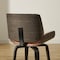 Homeroots Brown and Black Upholstered Faux Leather Curved Back Dining Side Chair 526378 - alternate 4