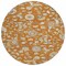 Homeroots 8' Copper Green And Gray Round Floral Washable Indoor Outdoor Area Rug 597844 - alternate 6