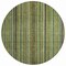 Homeroots 8' Green Gold And Gray Round Striped Washable Indoor Outdoor Area Rug 616372 - alternate 5