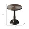 Homeroots 22" Bronze Metal Round Pedestal End Table 634877 - alternate 5