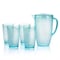 Gibson Home Malone 5 Piece Plastic Pitcher and Tumbler Set in Light Blue 129392.05 - alternate 5