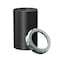Gatco Modern Round 3 Gal. Wastebasket, Matte Black/Chrome Lid 1912C - alternate 2