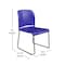 Flash Furniture 880 lb. Capacity Blue Full Back Stack Chair RUT-238A-BL-GG - alternate 5