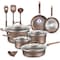 Bakken-Swiss 14-Piece Pots and Pans Set, Non-Stick, with Lids, Skillet Pans, Gas, Electric, Induction, Golden BKCWG14L - alternate 1