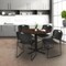 Regency Round Cain Breakroom Table W/ 4 Zeng Stack Chairs, 42 in W, 42 in L, Neo Walnut TB42RNDNW44BK - alternate 8