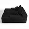 Homeroots 82" Black Corduroy Modular Sofa Chaise And Toss Pillows 634781 - alternate 11