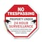 Signmission No Trespassing Property Under 24 Ho, 10 Inch X 10 Inch, Vinyl Decal OC-D-10-98 - alternate 1