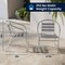 Flash Furniture Contemporary Restaurant Stack Chair, Aluminum Seat, 21.75 W 22" L 29 H, Integrated TLH-017B-GG - alternate 12