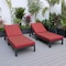Leisuremod Chelsea Modern Outdoor Chaise Lounge Chair With Red Cushions CLBL-77R2 - alternate 7