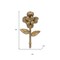 Homeroots 4" Antiqued Gold Cast Iron Flower Wall Hook 612084 - alternate 3