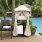 Crosley Palm Harbor Wicker Outdoor Storage Towel Valet CO7304-BR - alternate 4