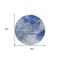 Homeroots 8' Denim Blue And Sky Blue Round Abstract Washable Indoor Outdoor Area Rug 577705 - alternate 6