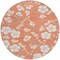 Homeroots 8' Coral Ivory And Gray Round Floral Washable Indoor Outdoor Area Rug 599876 - alternate 2
