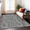 Homeroots 10' X 14' Black Gray And Ivory Striped Washable Indoor Outdoor Area Rug 583407 - alternate 4