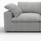 Homeroots 120" Light Gray Linen Blend Modular Sofa With Ottoman And Storage 714556 - alternate 4