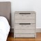 Homeroots 19" Light Gray Wood Two Drawer Nightstand 534906 - alternate 1