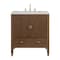James Martin Vanities Myrrin 30" Single Vanity, Mid-Century Walnut w/ 3 CM Ethereal Noctis Silestone Top 485-V30-WLT-3ENC - alternate 1