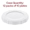 Smarty Had A Party 7.5" White with Silver Dots Round Blossom Disposable Plastic Salad Plates (120 Plates), 120PK 987-S-CASE - alternate 7