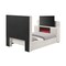 Global Furniture Usa Contemporary Serenity Crema Queen Bed With Speaker, Tv Lift And Fireplace SERENITY-CREMA-QB W/ SPEAKER TV LIFT FP - alternate 3