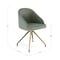 Martha Stewart Sora Upholstered Stationary Office Chair in Sage/Polished Brass CH-222119-SG-GLD-MS - alternate 6