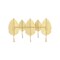 Homeroots 18in Golden Aluminum Leaf Five Hook Wall Mount Coat Rack 571649 - alternate 1