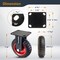 Powertec 6" Heavy-Duty Industrial Plate Caster Wheels (2 Swivel & 2 Fixed) with Rubber Knobby Tread, 4PK 17054 - alternate 5
