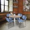 Regency Round Kahlo Breakroom Table W/ 4 Zeng Stack Chairs, 48 in W, 48 in L, Noble Oak TPL48RNDNOCM44BE - alternate 5