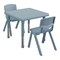 Flash Furniture 3 PC Plastic Activity Table and 4 Chairs Set, 10.5 in Seat Height-Dusty Blue YU-YCX-0023-2-SQR-TBL-DSTYBL-R-GG - alternate 4