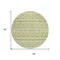 Homeroots 8' Sage And Ivory Round Geometric Washable Indoor Outdoor Area Rug 613749 - alternate 3