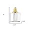 Homeroots Set of Two Clear And Gold Crystal Pepper Shakers 376096 - alternate 3