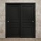 Sartodoors Sliding Closet Bypass Doors 64 x 80 inches, Ego 5012 Painted Black Oak, Rails Hardware Set, Wood EGO5012DBD-CHK-64 - alternate 3