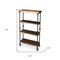 Homeroots 62" Brown Iron and Wood Three Tier Bookcase 389553 - alternate 6