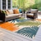 World Rug Gallery Amalfi Contemporary Tropical Floral Indoor/Outdoor Area Rug 6 ft 6 in x 6 ft 6 in Square Multi 8013MULTI6SQ - alternate 1