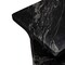Homeroots 20" Black Marble Pedestal End Table 569942 - alternate 6