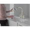 Delta Renaldi Two Handle Pull-Down Bridge Kitchen Faucet Lumicoat Polished Nickel 2384L-PN-PR-DST - alternate 7