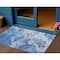 Homeroots 3' X 5' Navy Blue And Ivory Abstract Washable Indoor Outdoor Area Rug 618304 - alternate 1