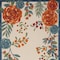Homeroots 4' X 6' Ivory Blue Orange And Green Floral Indoor Outdoor Area Rug 545022 - alternate 5