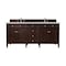 James Martin Vanities Brittany 72" Double Vanity, Burnished Mahogany, w/ 3 CM Siberian Silestone Top 650-V72-BNM-3SFR - alternate 5