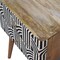 Homeroots 23" Black Ivory And Light Brown Solid Wood Geometric Bone Inlay Two Drawer Nightstand 651580 - alternate 9