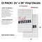 Signmission Oysters, Vinyl Decals Only 24 Inch x 36 Inch, Vinyl Decal, 2PK DSB-2436-2PACK-30408 - alternate 2