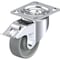 Blickle Swivel Plate Caster, Gray Nylon, 4", Brake, Load Rating: 615 lb. LK-POG 100KA-14-FI - alternate 1