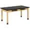 Diversified Spaces Compartment Table, Oak, Wood Frame, 54 in W, Black C720LBBK30N - alternate 1