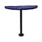 Leisure Craft Perforated Semi-Circle Pedestal Table, Portable, 40"H, Navy STAB40-PERF-NAVY - alternate 1