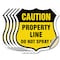 Signmission No Spray Shield Sign Caution Property Li, 4 inch X 4 inch, Vinyl Decal, 5PK SHI-D-5PACK-4-404 - alternate 1