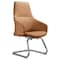 Leisuremod Celeste Office Chair in Upholstered Leather and Iron Frame, Acorn Brown CGO20LBRL - alternate 1