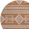 Homeroots 8' Orange And Ivory Round Southwestern Washable Indoor Outdoor Area Rug 593710 - alternate 7