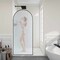 Anzzi Ember Series 74x 34in Framed Arch Fixed Shower Screen Door, Matte Black, 8mm Tempered Fluted Glass SD-AZ18-01MB-FL - alternate 10