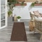 Homeroots 8' Dark Brown And Brown Geometric Indoor Outdoor Runner Rug 552707 - alternate 3