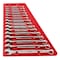 Milwaukee Tool Combination Wrench Set, SAE, Chrome Finish, 15 pc 48-22-9415 - alternate 1
