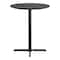 Flash Furniture Commercial 36" Black Faux Marble HPL Tabletop - Black Bar Height X Base ST-RD36-BKMAR-T3030B-GG - alternate 5
